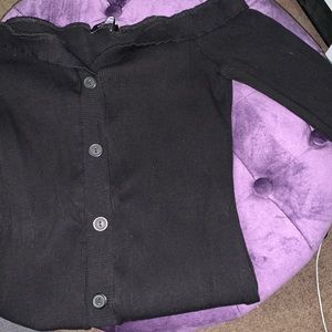 RIBBED LONG SLEEVE DRESS